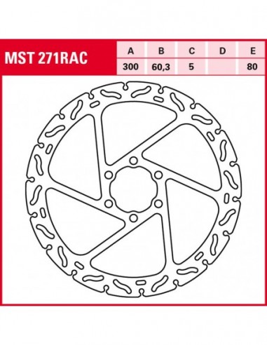 Disco de freno TRW MST 271 RAC - MST271RAC