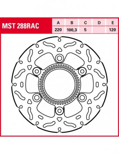 Disco de freno TRW MST 288 RAC - MST288RAC