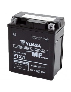 Batería YUASA W/C activada de fábrica sin mantenimiento - YTX7L (FA) - YTX7L
