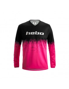Camiseta trial Hebo pro V dripped rosa - HE2186RS