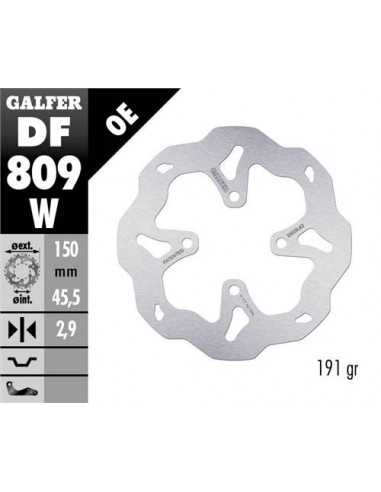 Disco freno galfer trasero plata df809w - DF809W