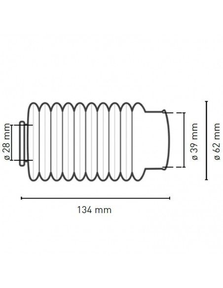 Fuelle horquilla circuit 10 dientes negro - SS006001