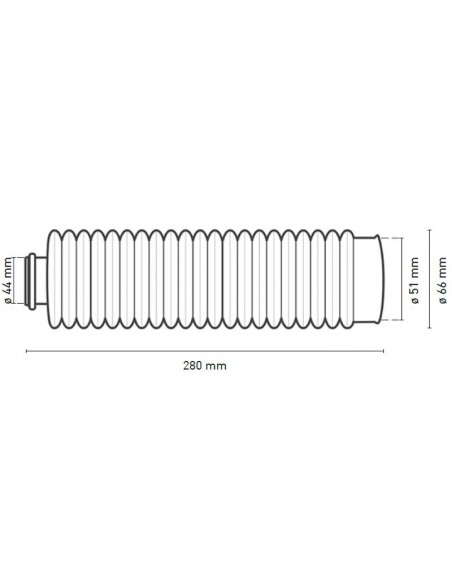 Fuelle horquilla circuit 21 dientes negro - SS009001