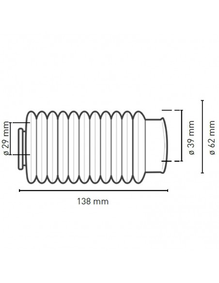 Fuelle horquilla circuit harley davidson negro - SS011001