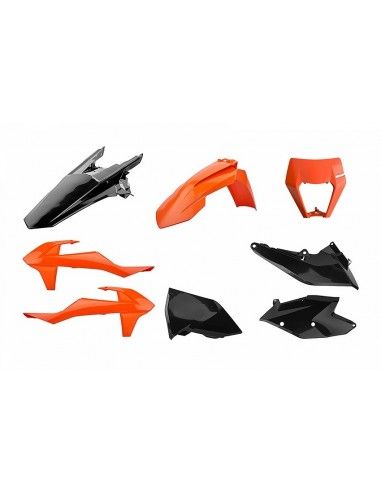 4420014898 - Kit plástica enduro polisport naranja/negro KTM exc/exc-f