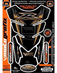 Protector de depósito motografix Yamaha 4 piezas negro oro - 784908