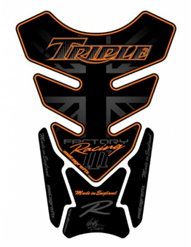 Protector de depósito motografix triumph triple negro/naranja 4 piezas - 787903