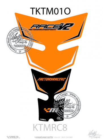Protector de depósito motografix KTM v2 naranja - 789127