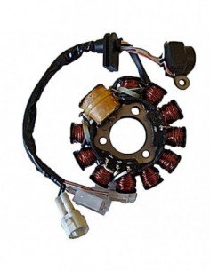 04163060 Stator SGR Trifase 11 Polos con pick-up 2 cables (Motor Yamaha 125 4T)